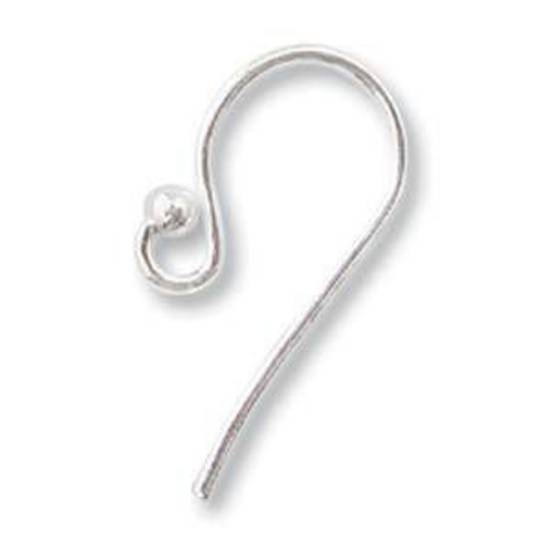18mm Sterling Silver Earring Hook: Bali style
